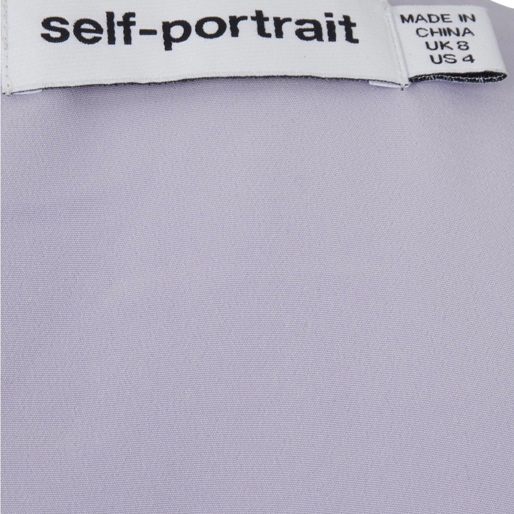Self Portrait Lavender Pleated Midi Dress, Size 4 - Picture 6 of 6